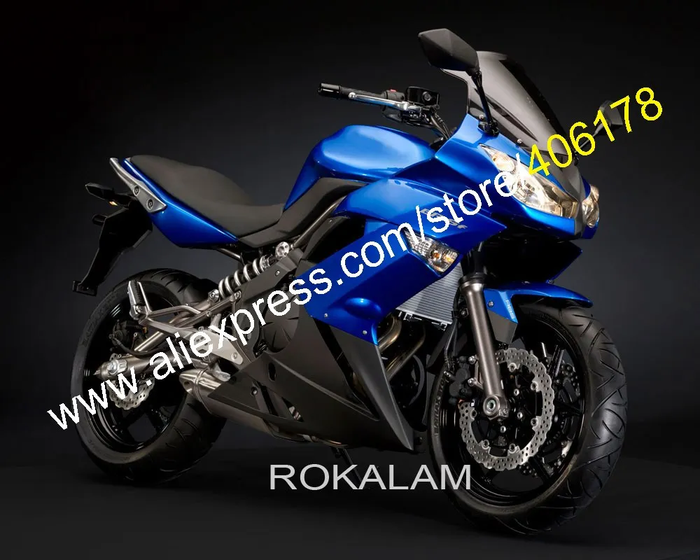 

Blue and Black Fairings Set For Kawasaki ER-6N Kit Ninja 650r ER-6f 2009 2010 2011 ER 6f Motorcycle Fairing Body Kits
