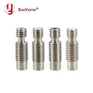 E3D V6 теплообрыв Hotend горло для 1,75 мм3,0 мм Филамент цельнометаллическийс PTFE M6 M7 нержавеющая сталь удаленного подачи трубка