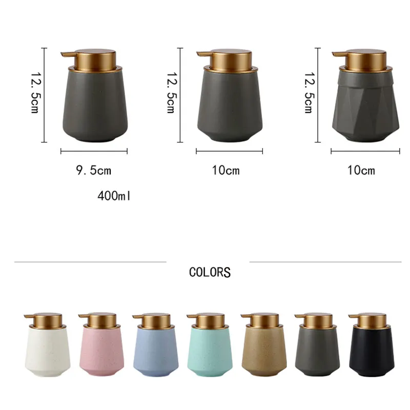 nordic style ceramic liquid soap dispenser bottles shower gel shampoo bottle hand sanitzer dispenser bathroom accessories set free global shipping