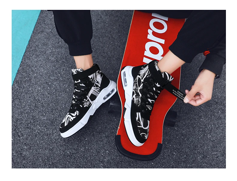 OLOMM High help Air Cushion Trend Hot Sale Men's Casual Shoes Comfortable Outdoor Men Fashion Sneakers Hwaterproof Men Shoes