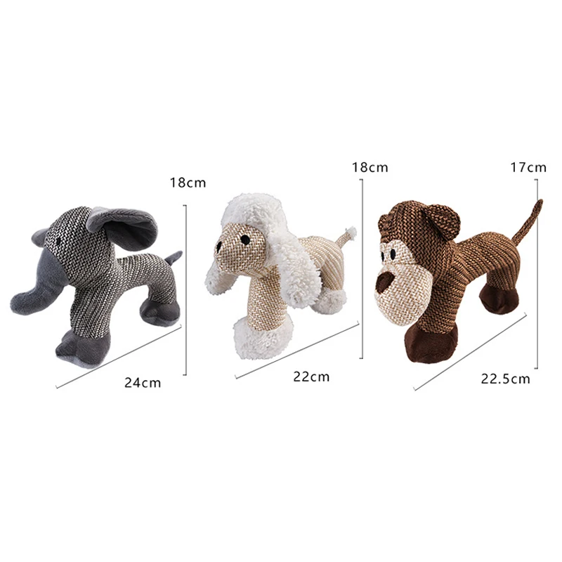 Собака кошка плюшевые фигуры животных жевательные молярные скрипучие игрушки