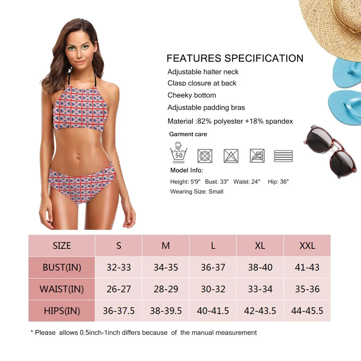 

Bikinis Union Jack Flag Of The United Kingdom. Tapestry Women Swimsuit Low Waist dress sets R333 Women bathing suit SwimSuit