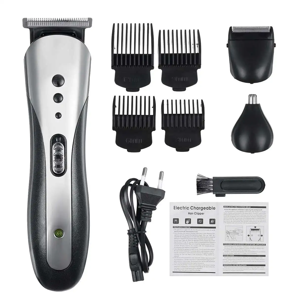 

8 in 1 Professional Digital Hair Trimmer Rechargeable Electric Hair Clipper Men's Beard Trimmer Hair Cutting Machine