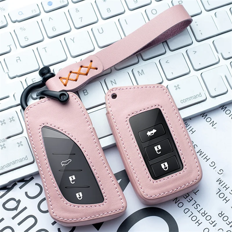 Кожаный защитный чехол ключа автомобиля брелок для ключей пульта сигнализации