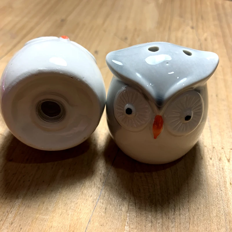 

Fast Delivery 50pcs Wedding Favor Surprised! Owl Salt & Pepper Shakers (1set=2pcs) ceramics Party Gift Wholesale