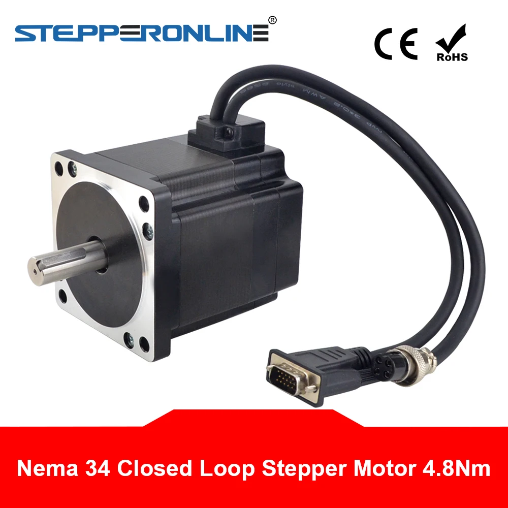 Nema 34 Closed Loop Schrittmotor 4,8 Nm Encoder 1000CPR 6A 2 Phase 4-blei 86 CNC Schrittmotor 14mm Welle