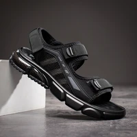 2021 men sandals mesh breathable outdoor leisure velcro male sandals cushion beach shoes latex soft soled roman shoes man shoes
