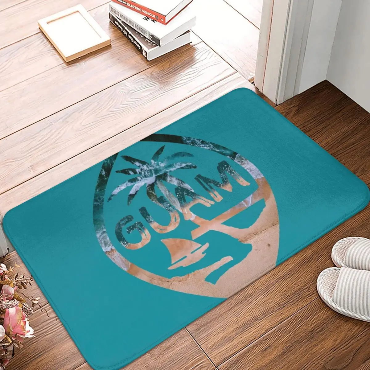 

Guam Seal Beach Doormat Carpet Mat Rug Polyester Non-Slip Floor Decor Bath Bathroom Kitchen Bedroom 40x60