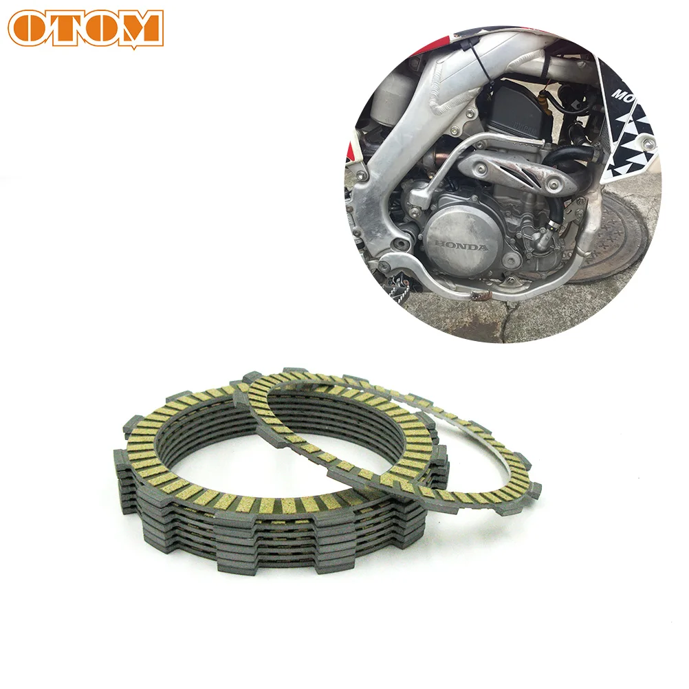 

OTOM Motorcycle 7+1(101+108) Pcs Clutch Friction Plates 22202-KSC-670 Fibrous Material Of Paper Composite For HONDA CRF250R/X/RX