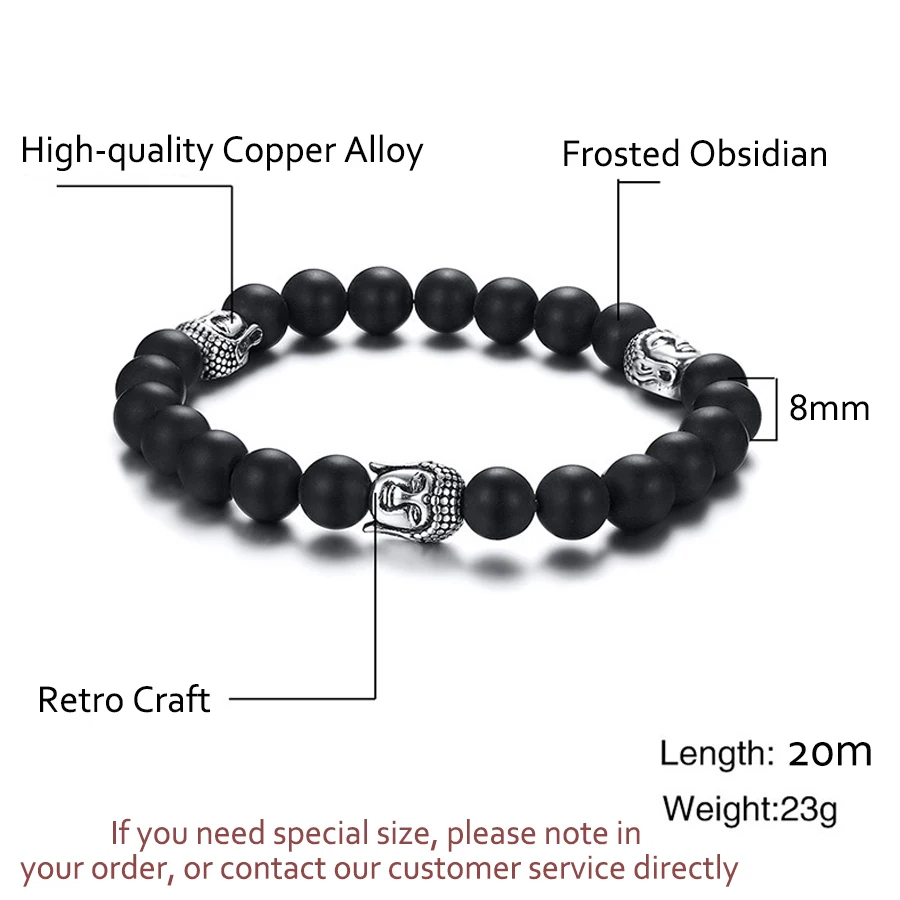 Религиозная подвеска в виде головы Будды Мужской винтажный браслет буддизма для
