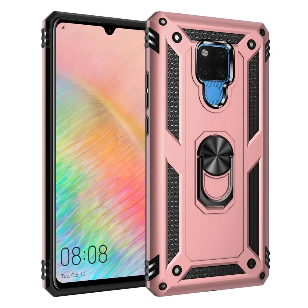 Rose gold Роскошный противоударный Автомобильный Держатель Кольцо Магнит чехол на huawei mate 20X бампер чехол huawei mate 20X5G Мягкий защитный чехол - Цвет: Rose gold