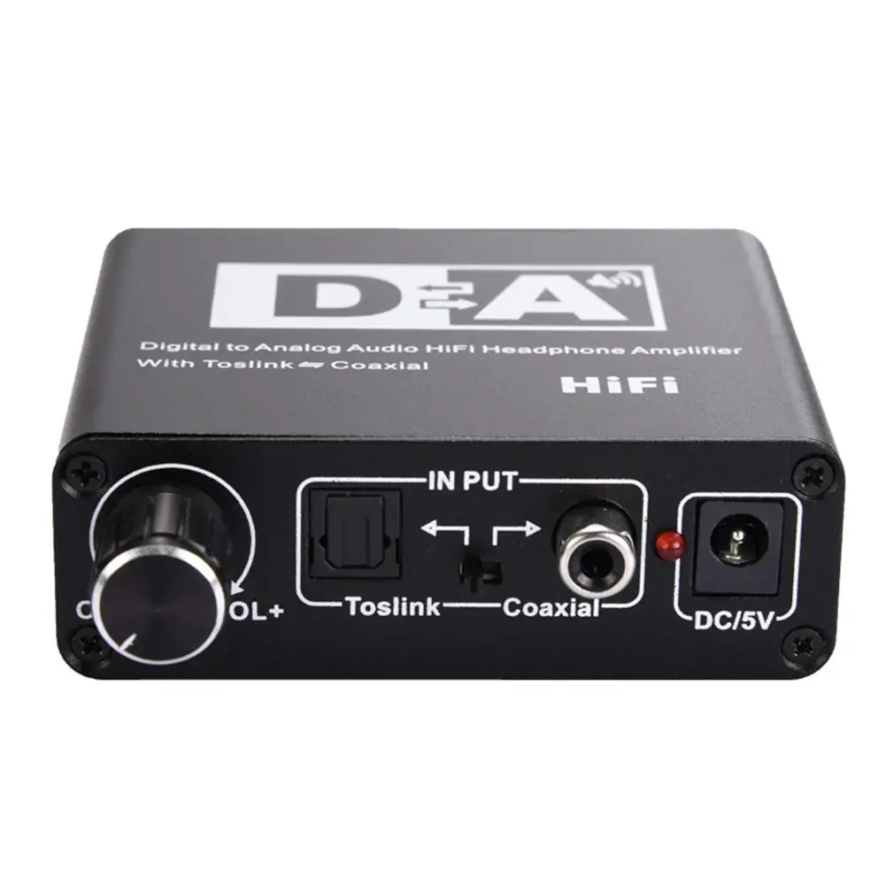 Цифровой коаксиальный Оптический аналоговый преобразователь Toslink 192 кГц адаптер