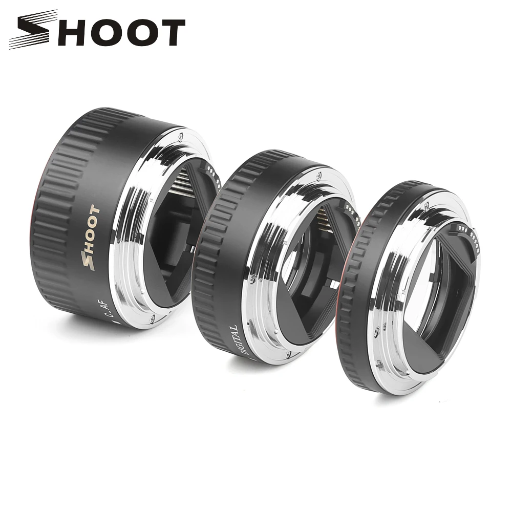 Удлинительное Кольцо SHOOT красное металлическое кольцо TTL с автофокусом для