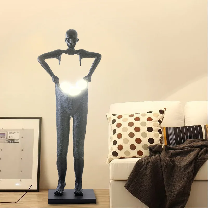 

Nordic Body Art Sculpture Led Floor Lamp Hotel Living Room Club Large Creative Designer Interior Decoration Lighting