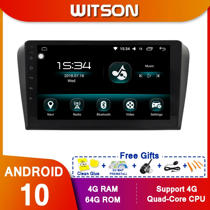 WITSON 9 &quotFULL HD сенсорный экран Android 10 0 Восьмиядерный Автомобильный GPS