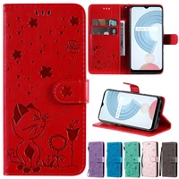wallet cat bee leather case for oppo find x3 neo realme gt explorer master q3 pro c21 y c20 c17 c15 v13 v5 8 pro 7 pro reno6 pro