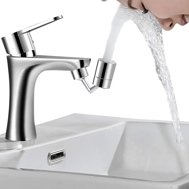 

720Rotatable Universal Splash Filter Faucet Sprayer Head Flexible Faucets Sprayer Bathroom Kitchen Tap Extender Adapter