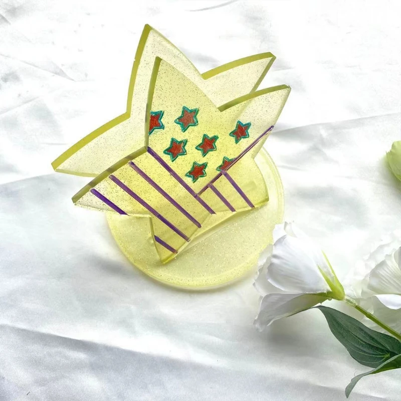 

5 Pcs/Set Coaster+Cup Stand Epoxy Resin Mold Cup Mat+Storage Rack Table Mat Holder Silicone Mould DIY Crafts Tool B36D