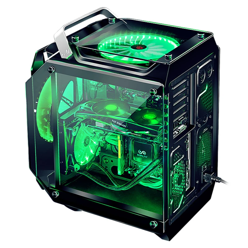 

Computer Host Case M-ATX Full-Side Transparent Personality Full-Side Transparent Desktop Game Assembly