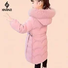 Детская длинная куртка на хлопковой подкладке, с меховым капюшоном