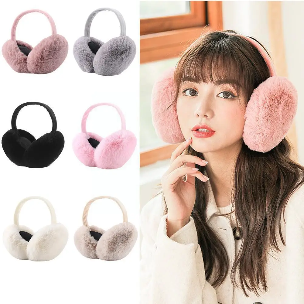 

Winter Warm and Windproof Antifreeze Earmuffs Overall Plush Ear Headband Simple Memory Foldable Bags Unisex Earmuffs Remova Q0Z9