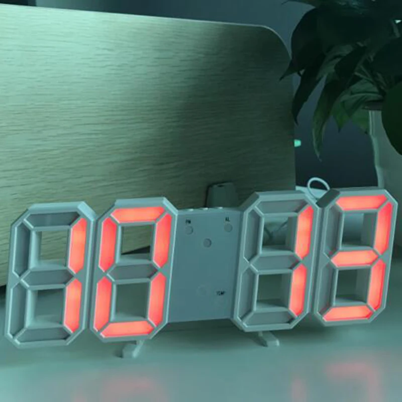Цифровой будильник времени Мини светодиодный настенные часы WithTime портативные цифровые часы ночной Светильник Волшебные часы