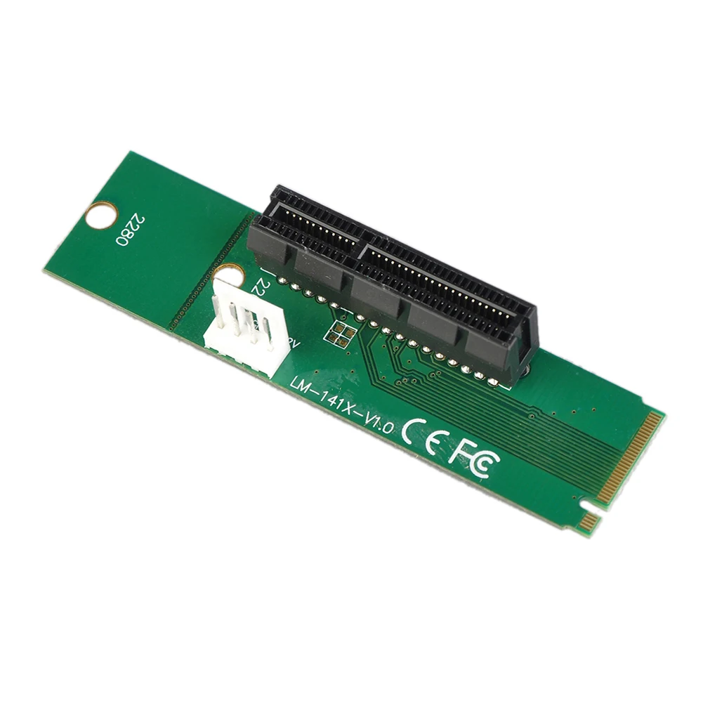 

Adapter Card M.2 NGFF SSD to PCI Express 4X Adapter Card Desktop Computers Riser Converter with Power Cord Support 2260/2280