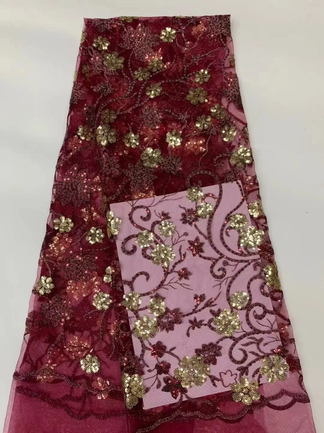 Оптовая цена высокое качество кружевная ткань с блестками вышивка тюль