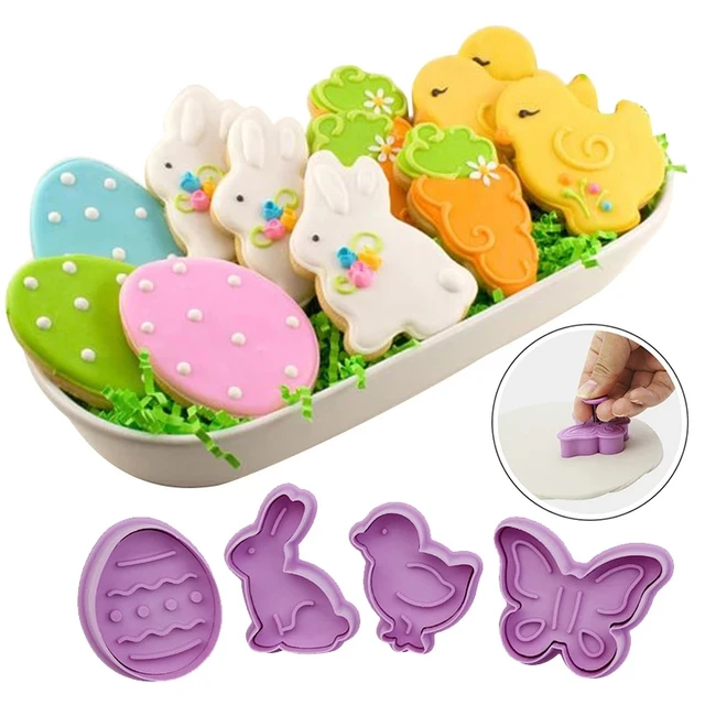 Easter Food Grade Plastic Cookie Mold Animal Biscuit Cutter 5