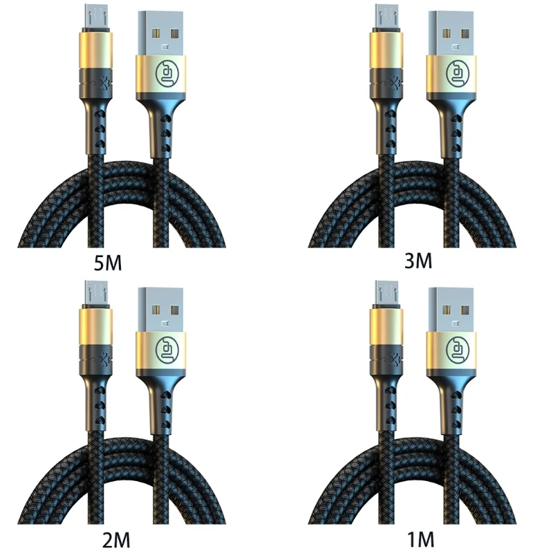 

High-quality Android Fast Charger Micro USB Data Cable Long Length Nylon Braided