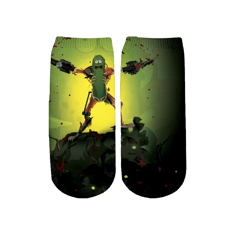 12 Новейшие Rick and Morty 3D печатных мультфильм милые короткие носки для мужчин женщин harajuku корейские носки RS-001 - Цвет: 12