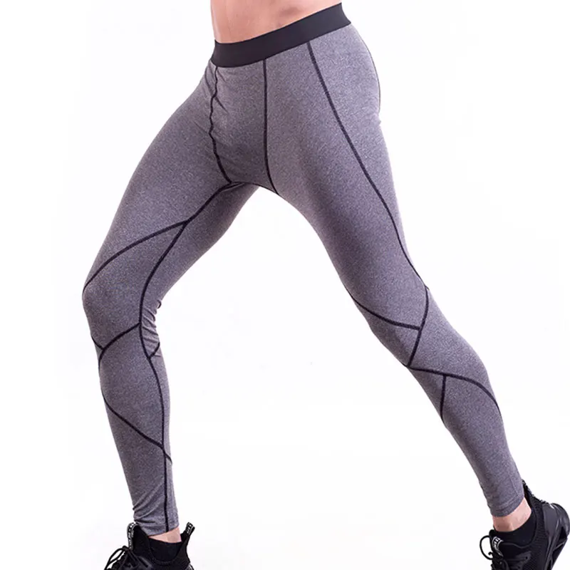 Колготки для бега мужские спортивные леггинсы компрессионные штаны баскетбола