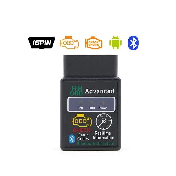 OBD 2 Супер Мини ELM327 Elm-327 Bluetooth OBD2 V2.1 считыватель кодов автоматический сканер elm 327 Тестер адаптер диагностический инструмент для Android - Цвет: HH ELM327