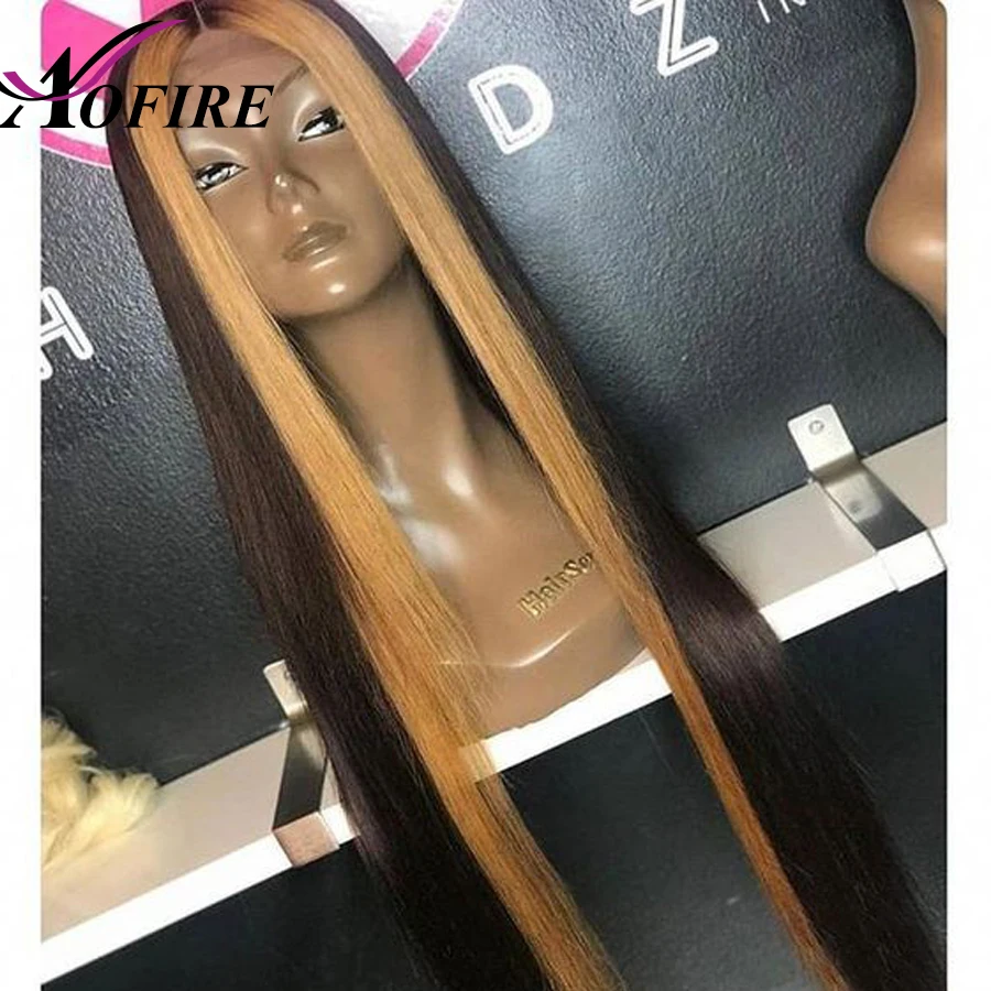 Медовый светлый блонд причёска Боб с прямыми волосами и длинные парики 13*6