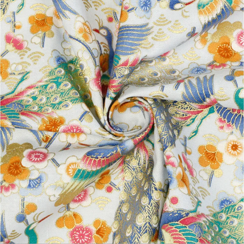 Ткань в японском стиле Павлин Сакура скатерть для одежды сделай сам ткань