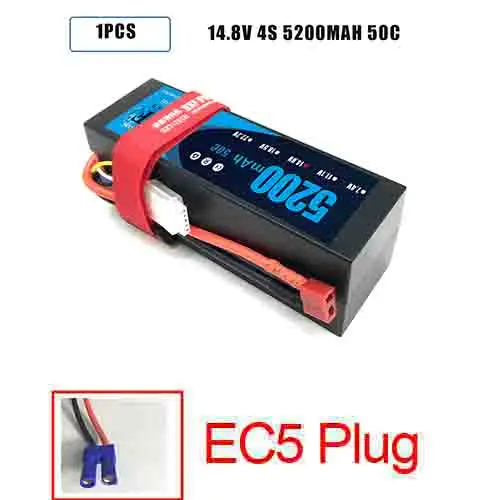 1PCS4S5200HARDEC5 DXF Lipo 4S Батарея жесткий чехол 14,8 V 5200 мА/ч, 6500 мА/ч, 50C 100C 200C AKKU для 1:8 1:10 RC автомобиль E Багги Truggy Грузовик Лодка - Цвет: 1PCS4S5200HARDEC5