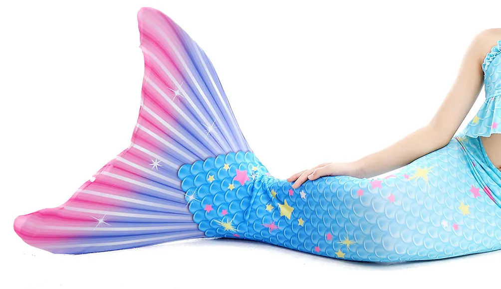 

The Little Mermaid Tails Can Add Monofin Swimwear for Kids Adults Halloween Cosplay swimmable Bathing Suit Mermaid Costumes