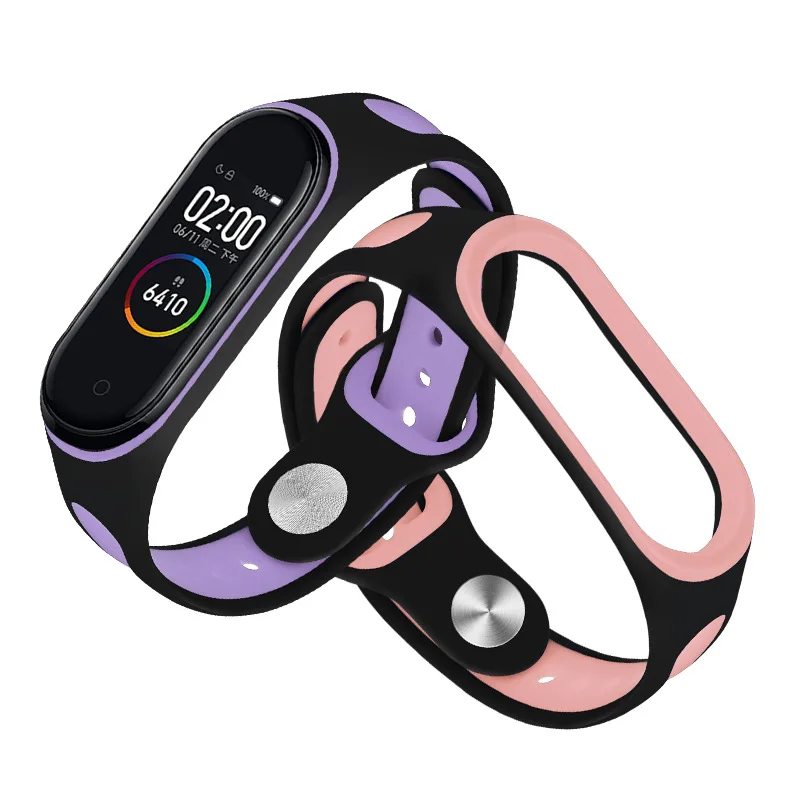 Ремешок для mi 3 силиконовый ремешок Xiaomi band 4 спортивный с пряжкой сменный Mi