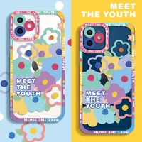 angel eyes color flowers meet youth phone case for iphone 11 12 13 pro max xr xs x 8 7plus se 2020 color protection phone coque