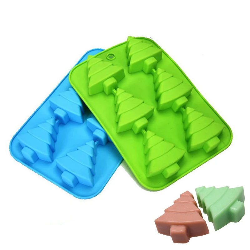 Christmas Tree Silicone Cake Chocolate Baking Mould Soap Jelly Ice Tray Wax Mold Tool DIY mold | Дом и сад
