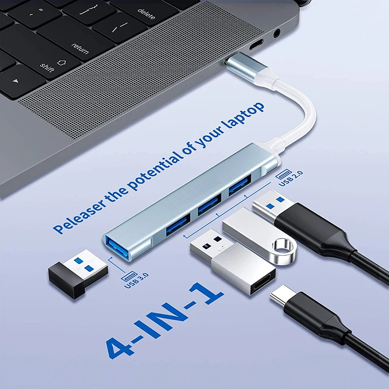 Usb-хаб 3 0 Otg Тип C 1 мульти 4 порта ноутбук ПК компьютер аксессуары для Macbook Pro Air
