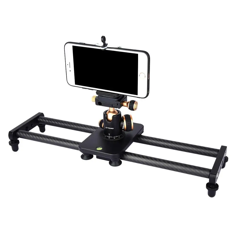 Trilha da Câmera de Fibra Slider para Canon Yelangu Carbono Nikon Sony Dslr Smartphone Leve Suave Vídeo Estabilizador Ferroviário 40cm