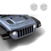 2pcs transparent headlight cover simulation lampshade for 110 axial scx10 iii wrangler rc car accessories