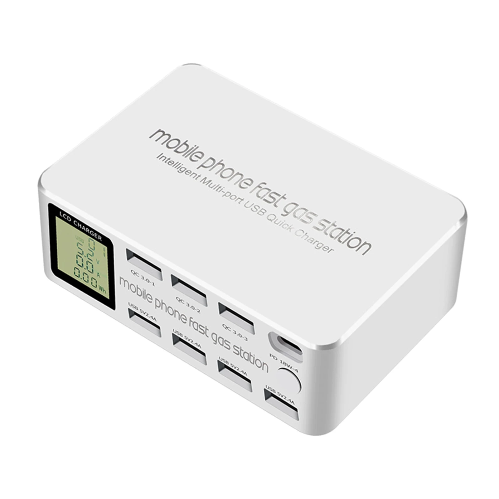 

Зарядная станция, 8 портов, быстрая зарядка, USB Type C, разъем для Великобритании