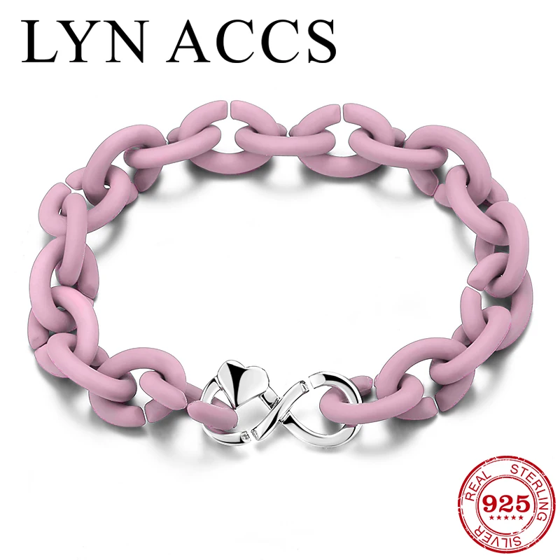 Модные браслеты для женщин Серебряное сердце бесконечное очарование жесткие