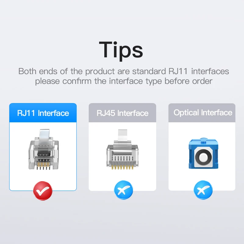 

Vention High Quality RJ11 6P4C Telephone Straight Coupler, Telephone Cable Extender Joiner Adapter Connector Female to Female