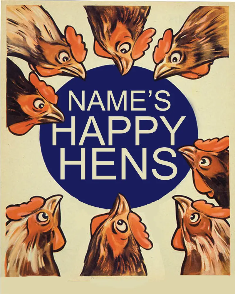 Персонализированное название счастливая курица курицы винтажный художественный Шелковый плакат домашний Настенный декор 24x36 дюймов