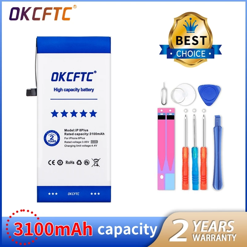 

3100mAh Battery For Apple iPhone 8 Plus 8P Replacement Mobile Phone Bateria Tool