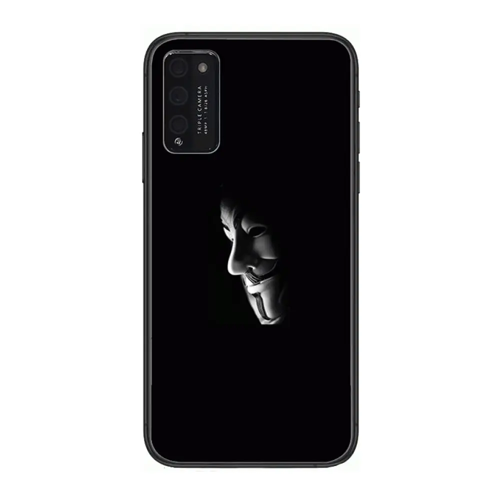 

Black V for Vendetta Case Clear Phone Case For Huawei Honor 10 20 30 9 X Pro Lite V 5G RU Black Etui Coque Hoesjes Comic Fashio