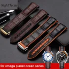 Ремешок кожаный для часов Omega 8900 9900, 2022 мм